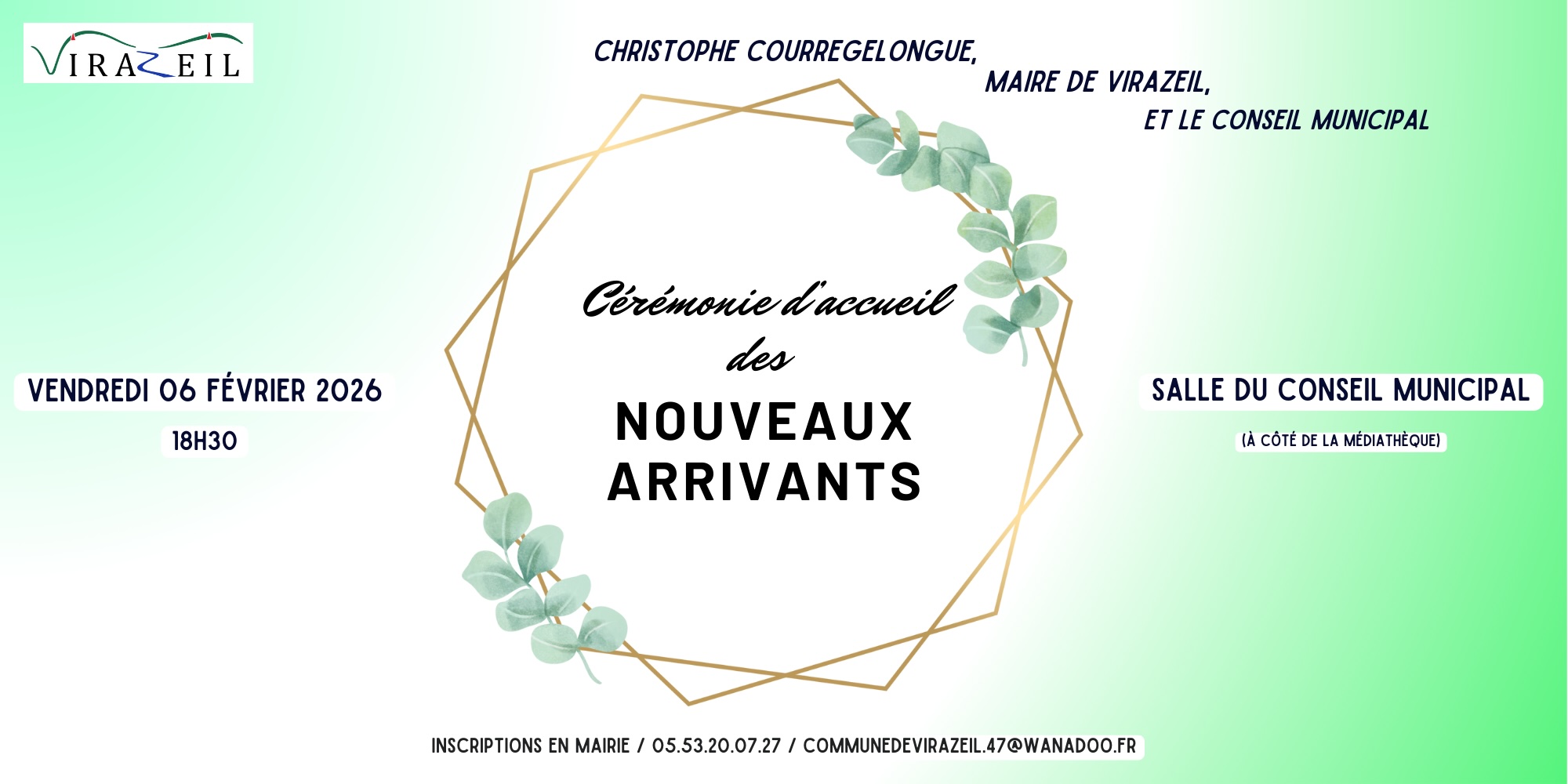 Cérémonie d&rsquo;accueil des nouveaux arrivants